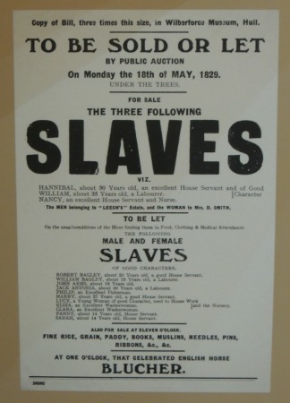 Poster advertising slaves